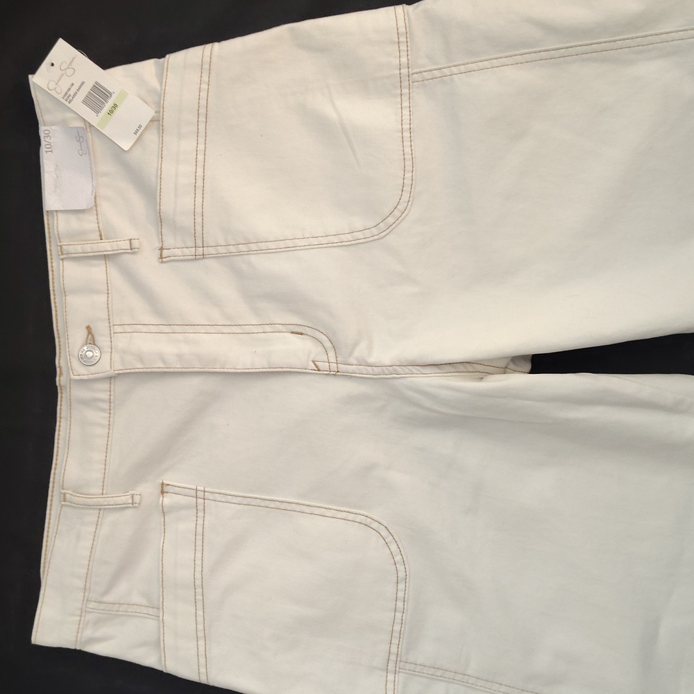 Jessica Simpson Ankle Barrel Jeans in Ecru | Size 10/ 30 - Picture 2 of 14